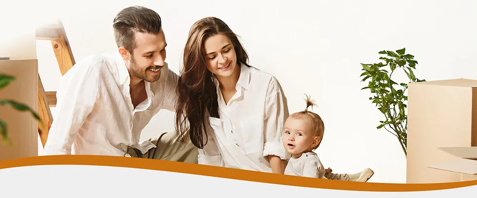 Imagem de destaque de família feliz com o Seguro em sua casa